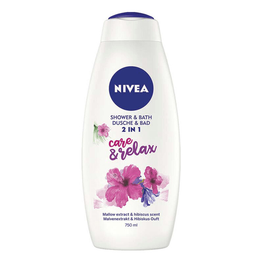 Gel de ducha Care &amp; Relax 2 en 1, 750 ml, Nivea