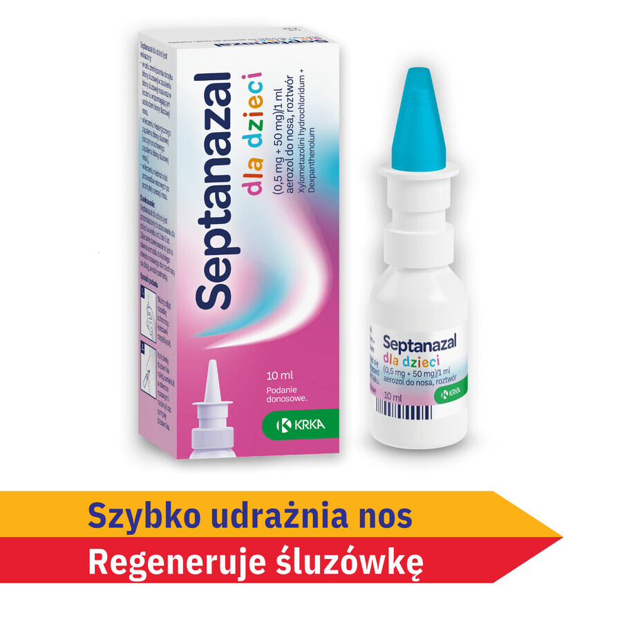 SeptaNazal para niños (0,5 mg + 50 mg)/ ml, spray nasal, de 2 a 6 años, 10 ml