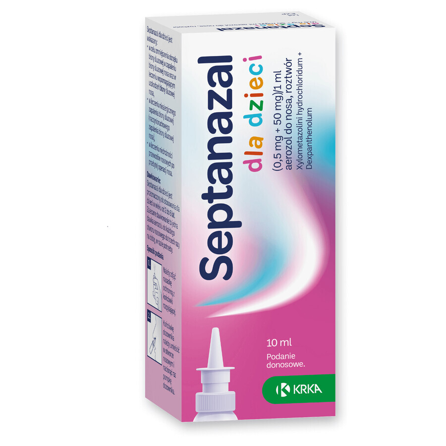 SeptaNazal para niños (0,5 mg + 50 mg)/ ml, spray nasal, de 2 a 6 años, 10 ml