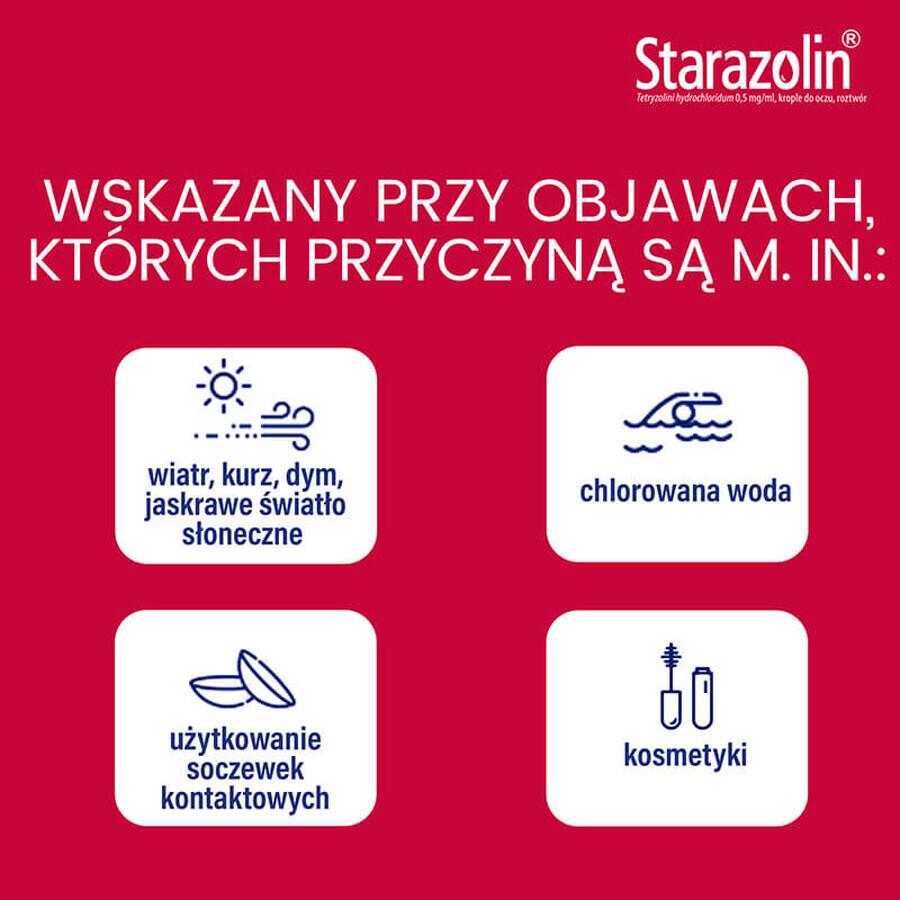 Starazolin 0.5 mg/ml, eye drops, 2x5 ml