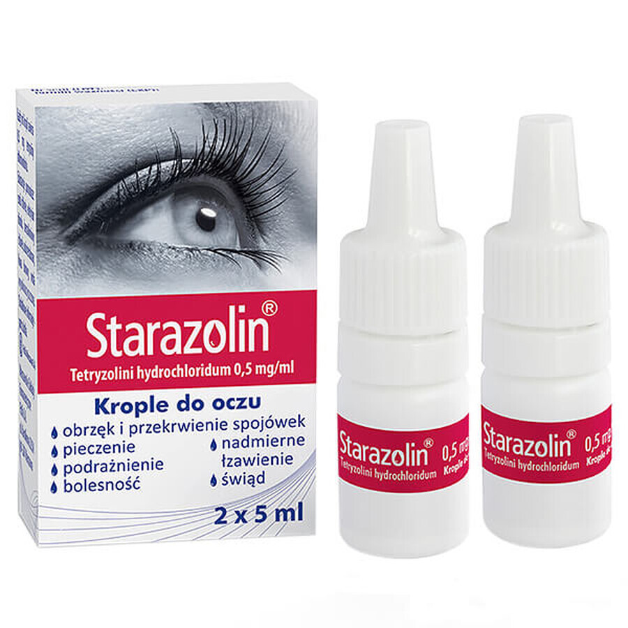 Starazolin 0.5 mg/ml, eye drops, 2x5 ml