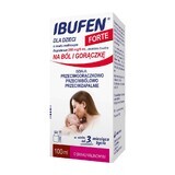 Ibufen infantil Forte sabor frambuesa 200 mg/ 5ml, suspensión oral a partir de 3 meses, 100ml