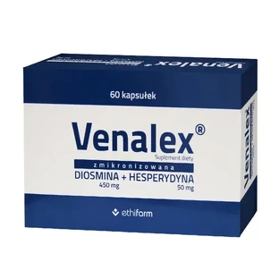 Venalex, diosmină micronizată + hesperidină, 60 capsule, Ethifarm