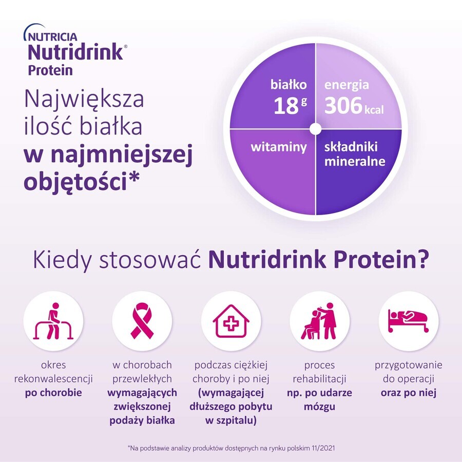 Nutridrink Protein, sabor vainilla, 4 x 125 ml