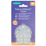 Lansinoh, tetina NaturalWave, flujo rápido, 2 piezas