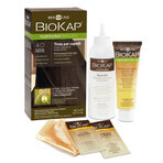 Biokap Nutricolor Delicato, tinte colorante para el cabello, 4.0 castaño natural, 140 ml