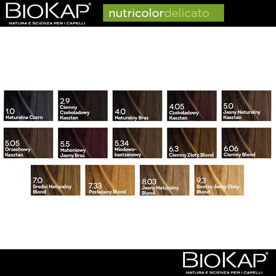 Biokap Nutricolor Delicato, coloration, 6.3 blond foncé, 140 ml