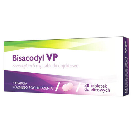 Bisacodilo VP 5 mg, 30 comprimidos gastrointestinales