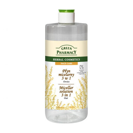 Green Pharmacy, micellar liquid 3in1, oatmeal, 500 ml