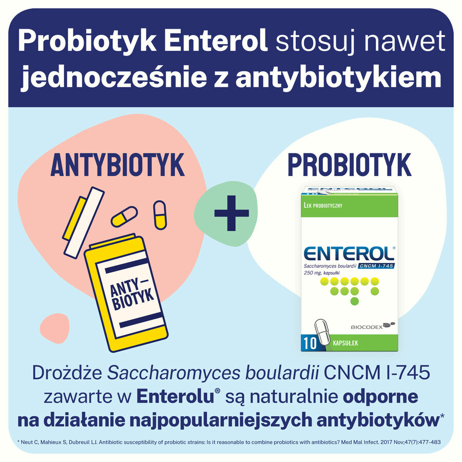 Enterol, 250 mg, 10 cápsulas