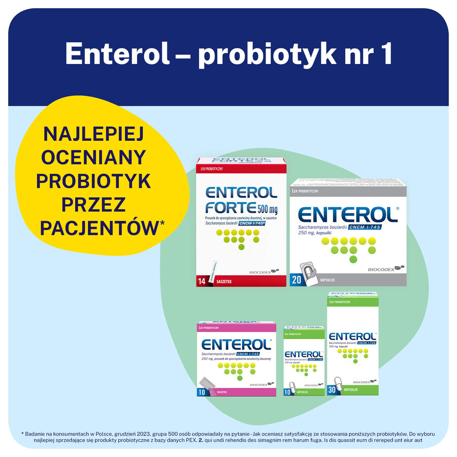 Enterol, 250 mg, 10 cápsulas