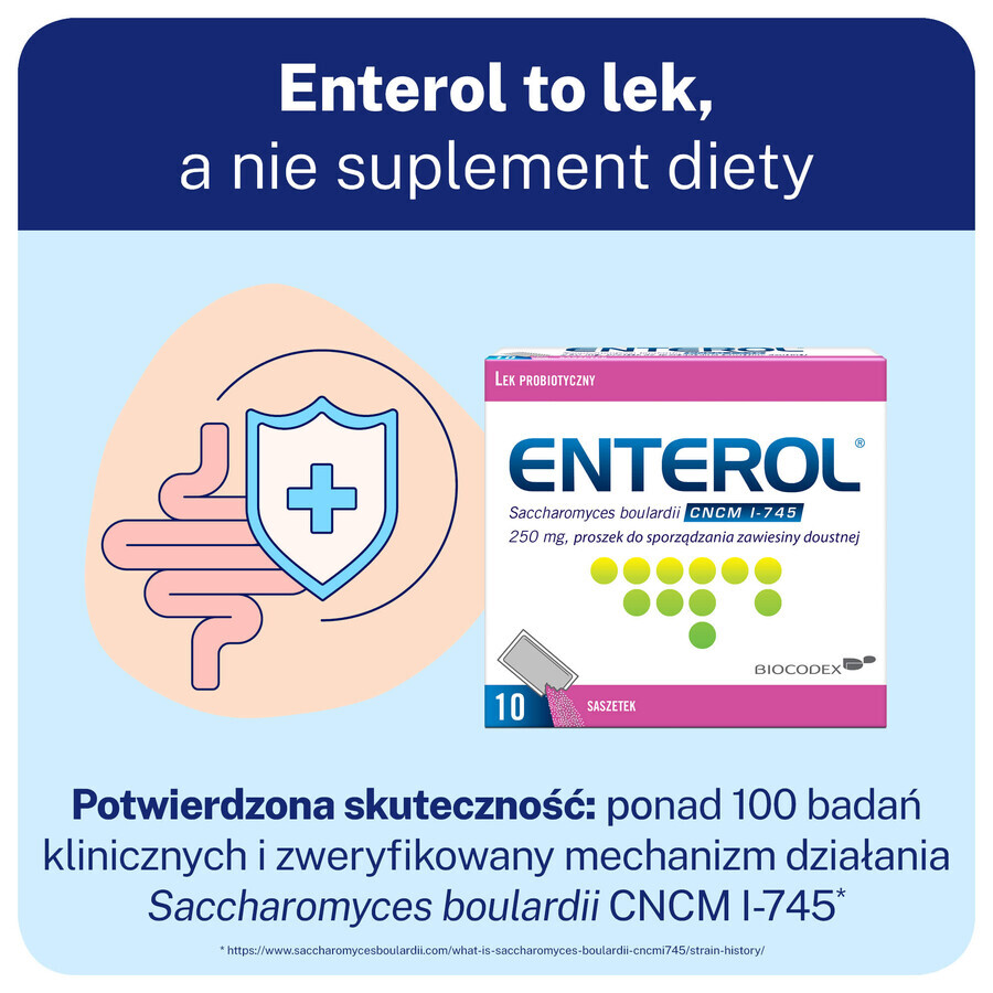 Enterol, 250 mg, 10 sobres