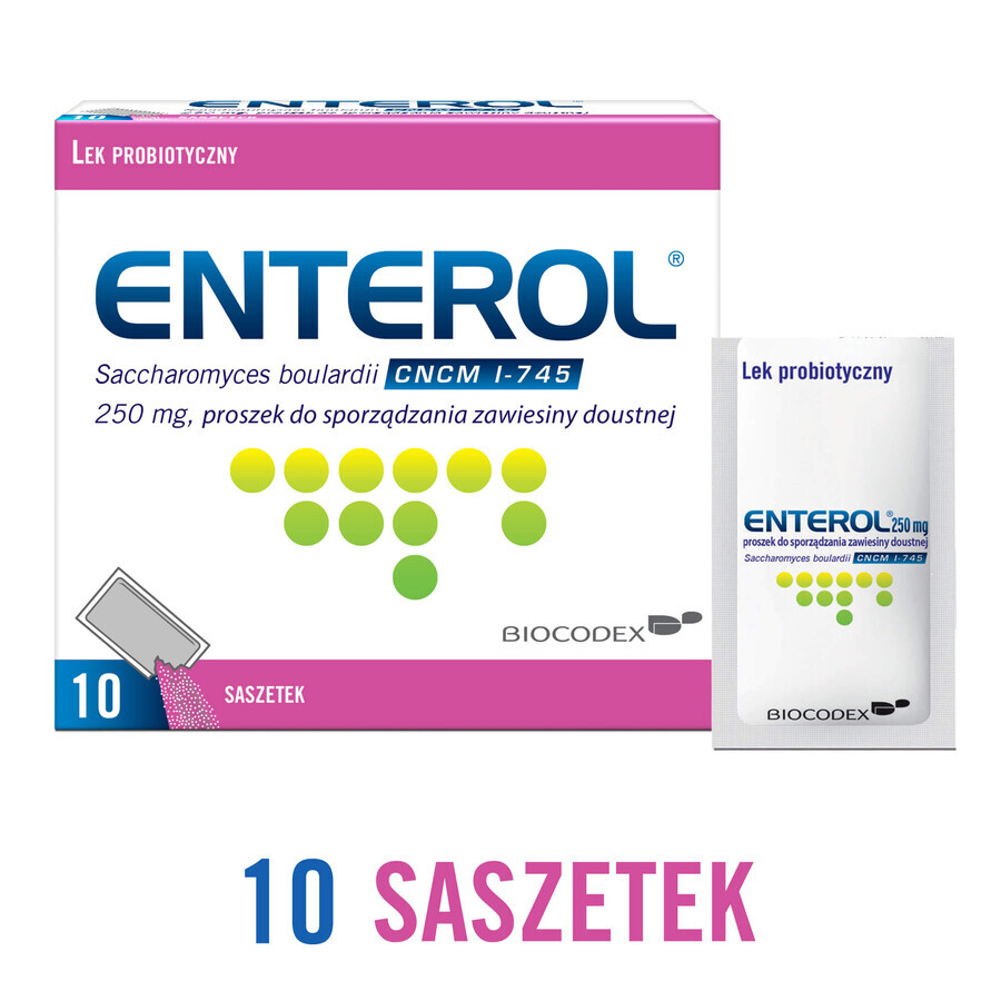 Enterol, 250 mg, 10 sobres