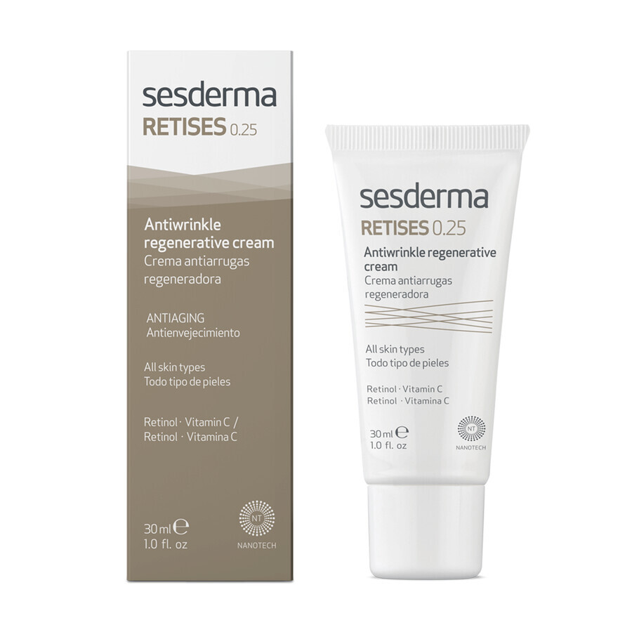 Sesderma Retises 0,25%, crema viso rigenerante antirughe, 30 ml