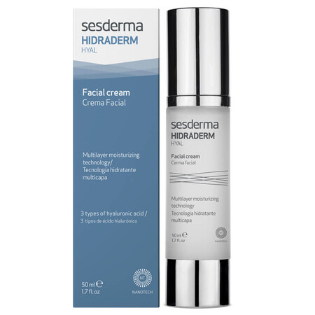 Sesderma Hidraderm Hyal, crema facial hidratante, 50 ml