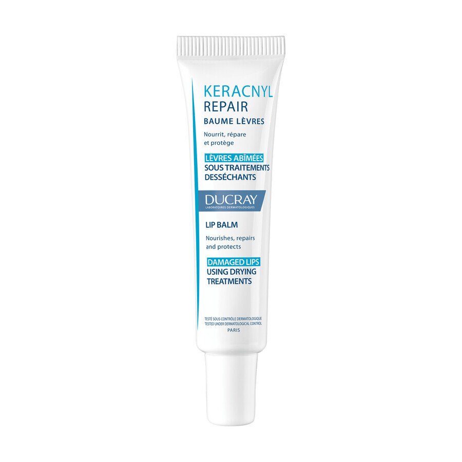 Ducray Keracnyl Repair, bálsamo labial regenerador, piel seca, 15 ml