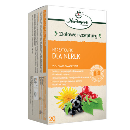 Herbapol für Nieren, Kräuter-Früchte-Fix-Tee, 2 g x 20 Beutel