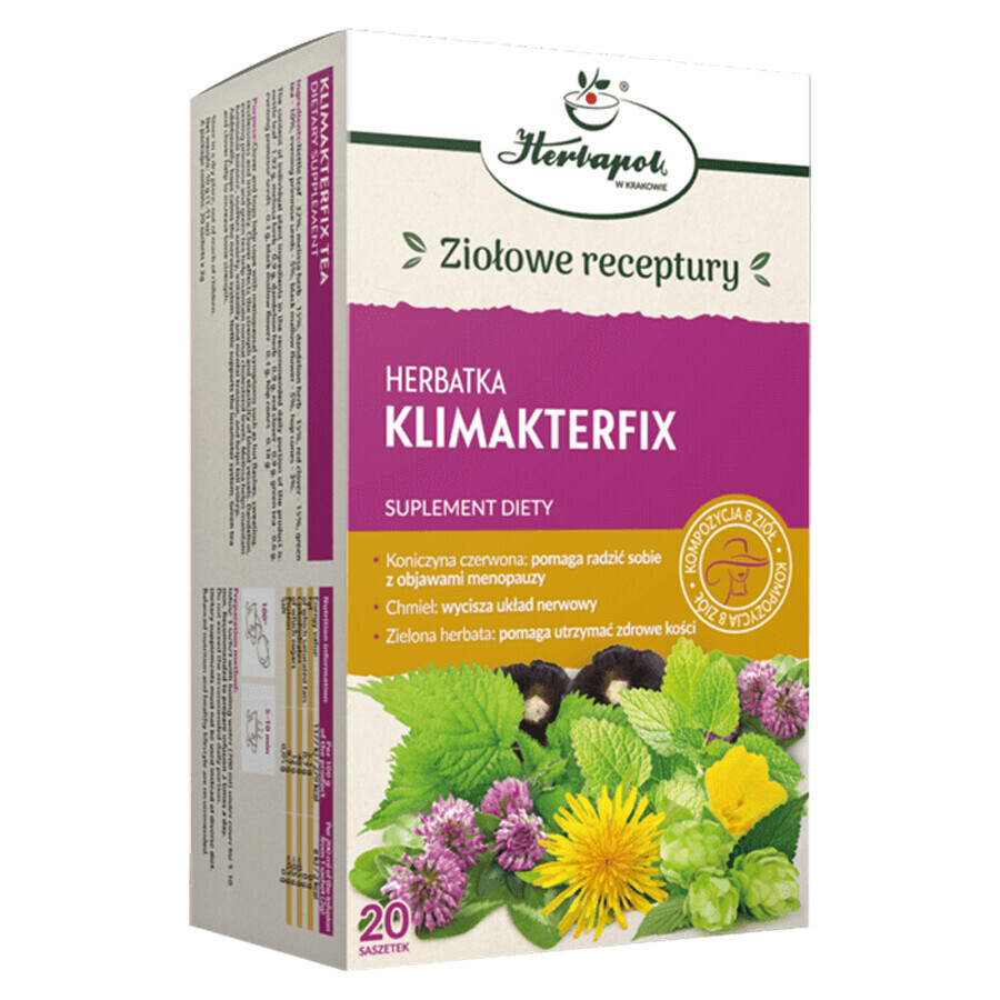 Herbapol Klimakterfix, té reparador, 2 gx 20 sobres