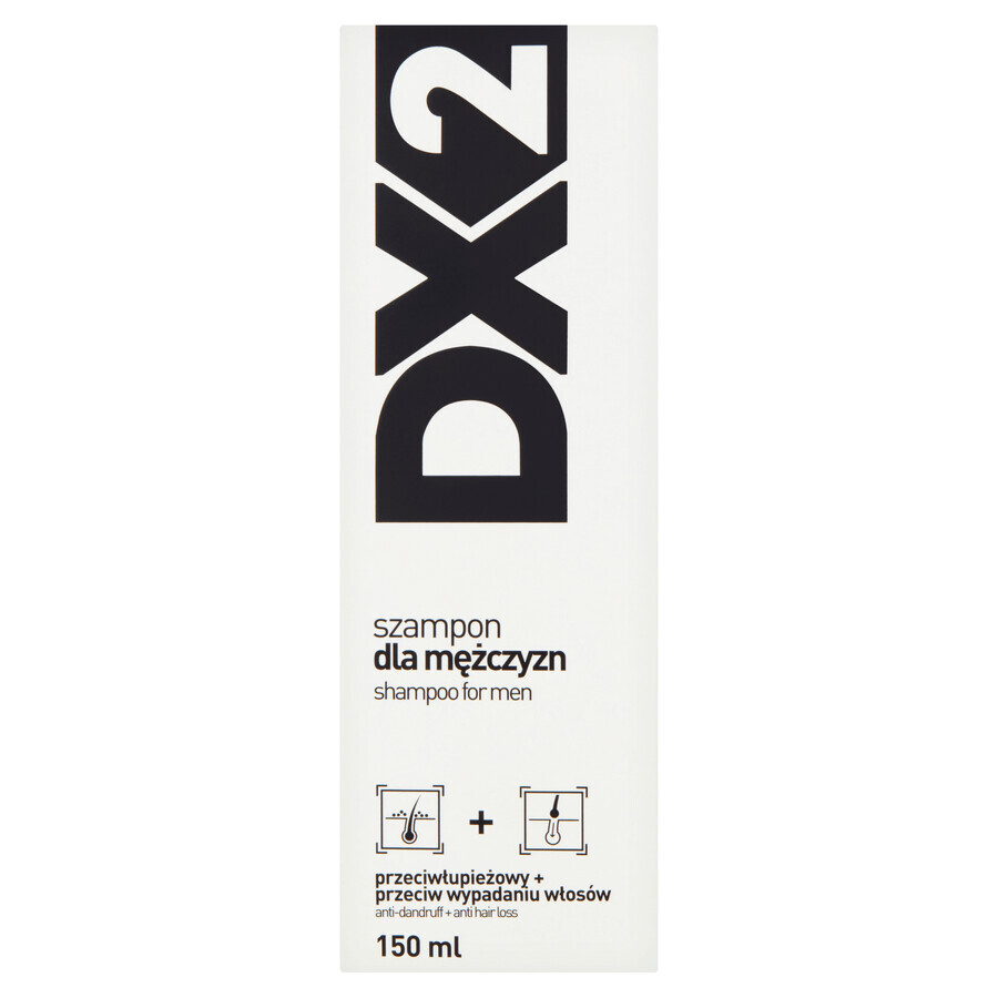 DX2, champú para hombre, anticaspa y caída del cabello, 150 ml