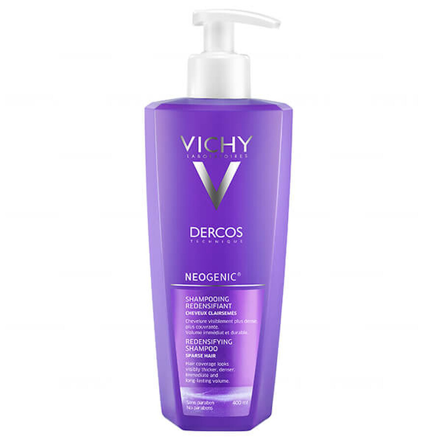 Vichy Dercos Neogenic, champú restaurador de la densidad capilar, 400 ml