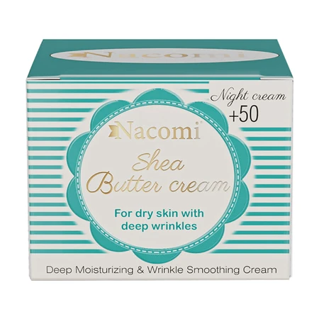Nacomi, crema de noche, 50+, manteca de karité, 50 ml