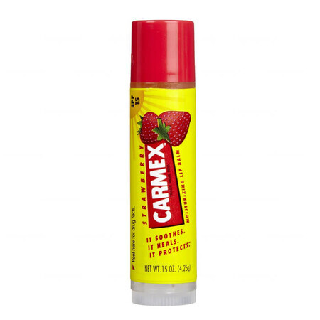 Carmex Aardbei, hydraterende lippenbalsem stick, SPF 15, 4,25 g