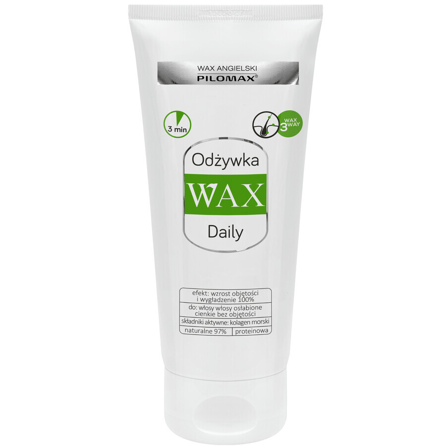 WAX Pilomax Daily, acondicionador con colágeno para cabellos dañados, finos y sin volumen, 200 ml