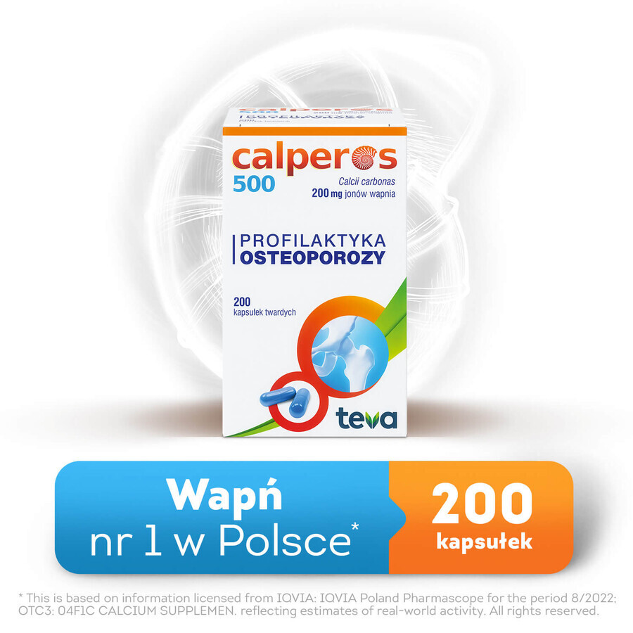 Calperos 500 200 mg, 200 hard capsules