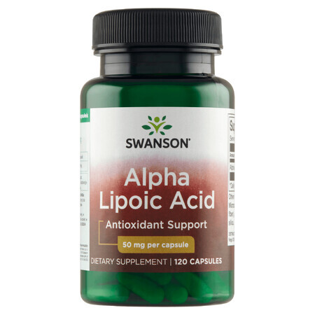 Swanson Alpha Lipoic Acid, Alpha Lipoic Acid 50 mg, 120 gélules