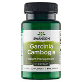 Swanson Garcinia Cambogia extracto, Tamarindo malabar, 60 cápsulas