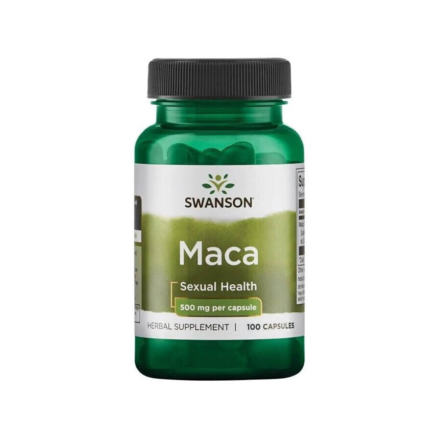 Swanson Maca, raíz de maca en polvo, 100 cápsulas