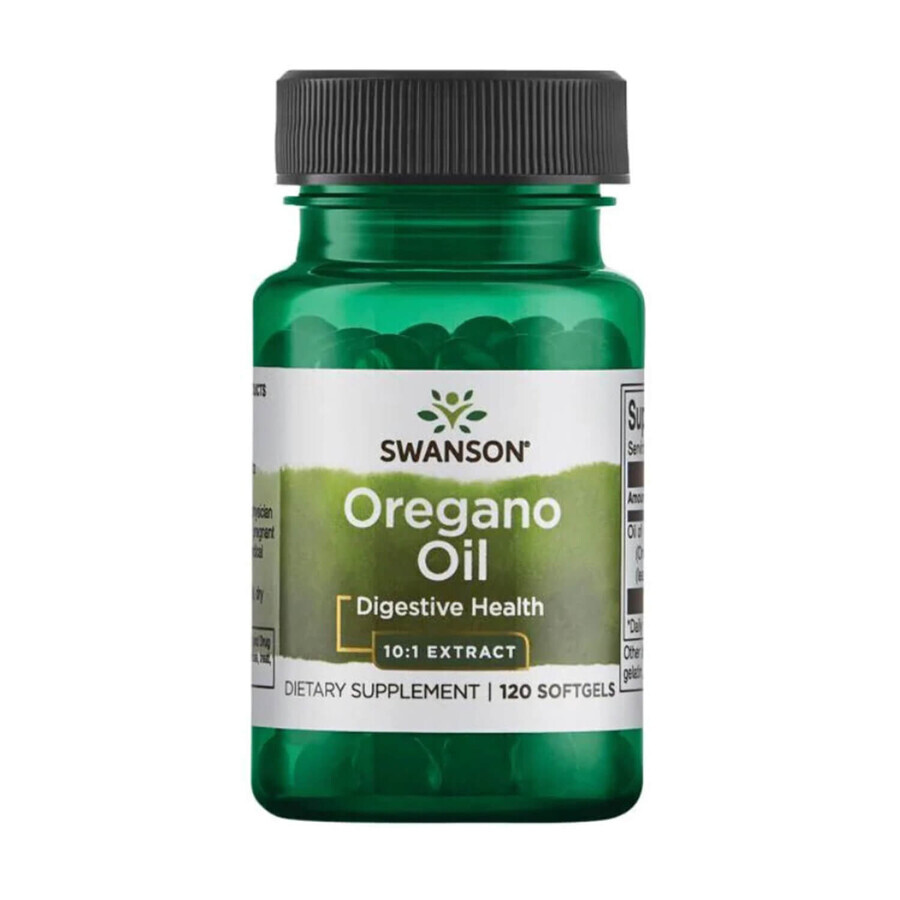 Swanson Oregano Oil, extracto de aceite de orégano, 120 cápsulas de gel