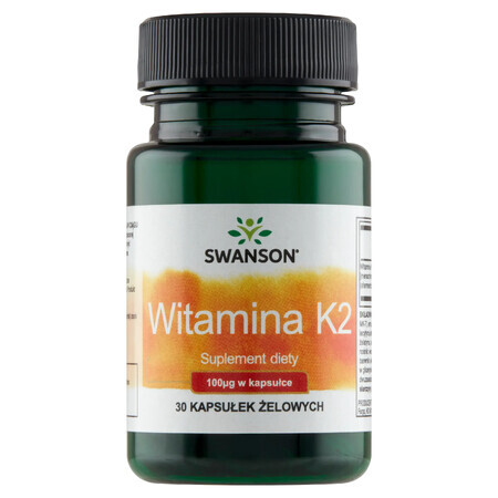 Swanson K-2, vitamina K 100 µg, 30 cápsulas de gel