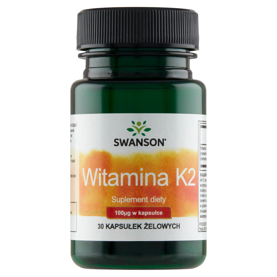 Swanson K-2, vitamina K 100 µg, 30 cápsulas de gel