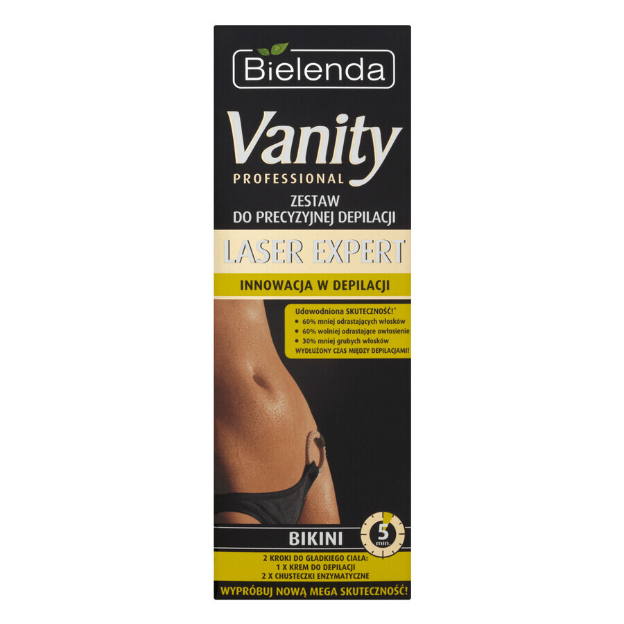 Bielenda Vanity Laser Expert, Kit für präzise Enthaarung, Bikini, 100 ml