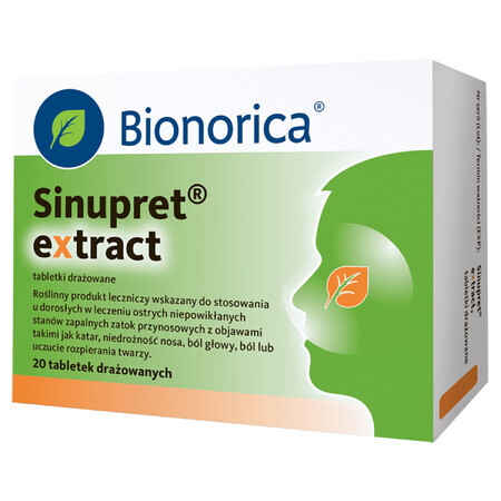 Sinupret Extract, 20 geïrriteerde tabletten