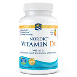 Nordic Naturals Vitamina D3, vitamina D 1000 UI, sabor naranja, 120 cápsulas