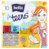 Bella for Teens, assorbenti igienici con ali, deo fresh, Ultra Energy, 10 pz.