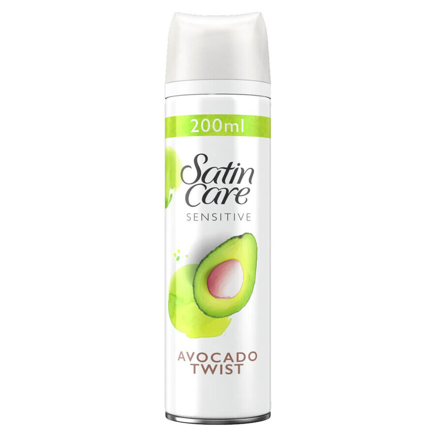 Gillette Satin Care, Rasiergel, Avocado Twist, 200 ml