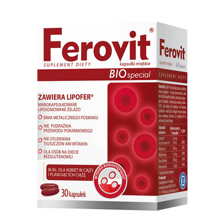 Ferovit Bio Special, 30 cápsulas blandas