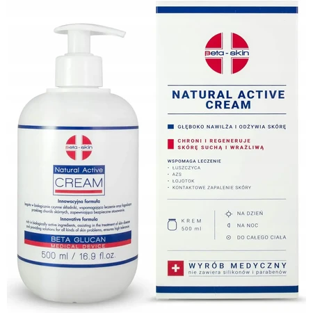 Beta-Skin Natural Active Cream, cremă de corp, 500 ml