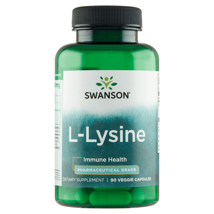 Swanson, AjiPure L-lysine, VEGE 90 gélules