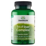 Swanson Tri-Fiber Complex, psyllium + salvado + pectina, 100 cápsulas