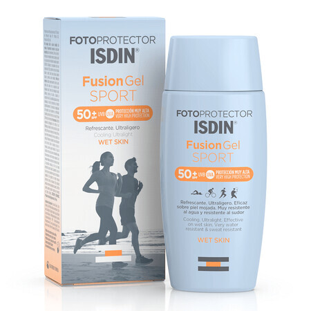 Isdin Fusion Sport Gel Solar Corporal con FPS 50, 100 ml