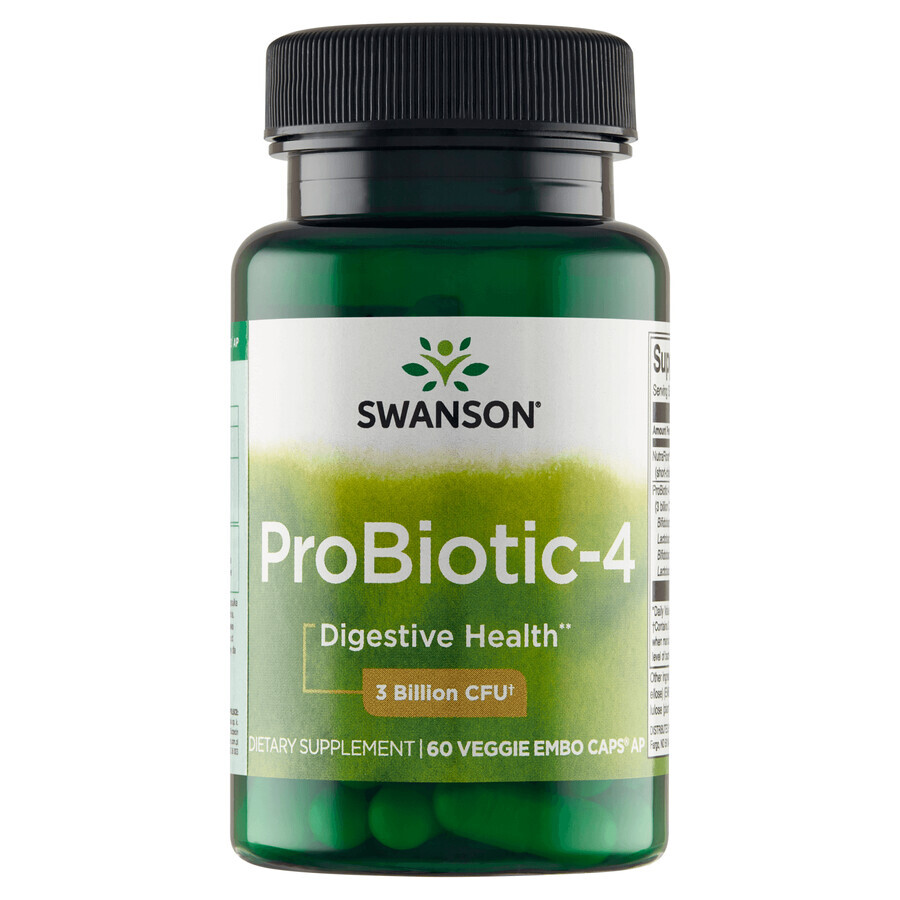 Swanson ProBiotic-4, 60 plantaardige capsules