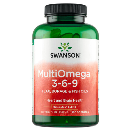 Swanson MultiOmega 3-6-9, 120 Kapseln