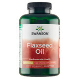 Swanson Flaxseed Oil, aceite de linaza, 200 cápsulas de gel