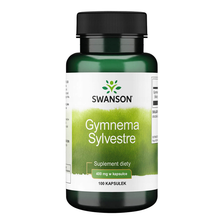 Swanson Gymnema Sylvestre Leaf, hoja de gurmar, 100 cápsulas