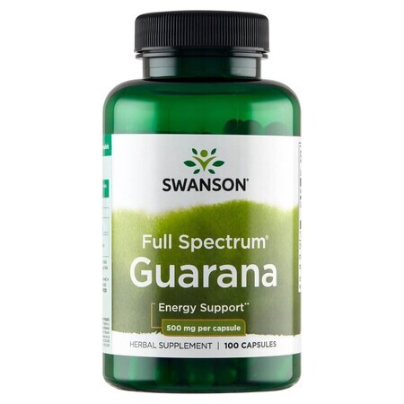 Swanson Full Spectrum Guarana, Guarana-Samen, 100 Kapseln