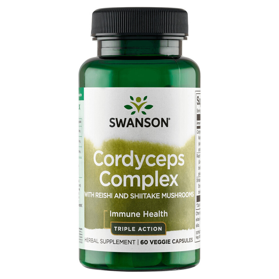 Swanson Cordyceps Complex con Reshi e Shiitake, 60 capsule